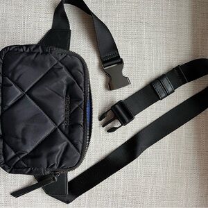 Black Quilted MZ Wallace Madison Belt Bag